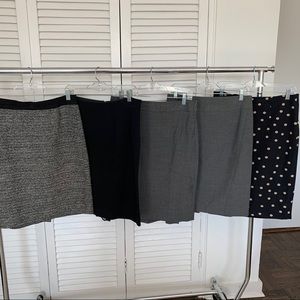 5 pencil skirts 4 Ann Taylor 1 Loft